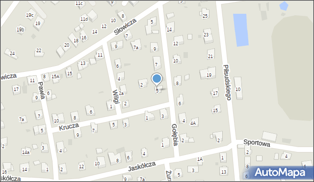 Libiąż, Gołębia, 5, mapa Libiąż