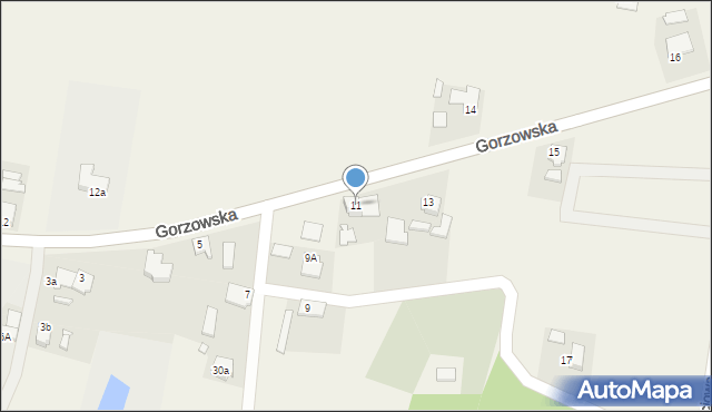 Ligota Górna, Gorzowska, 11, mapa Ligota Górna