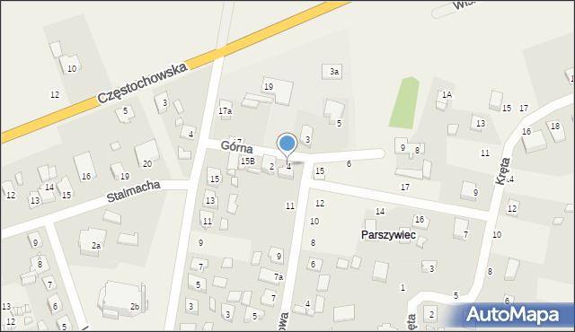 Lisów, Górna, 4, mapa Lisów