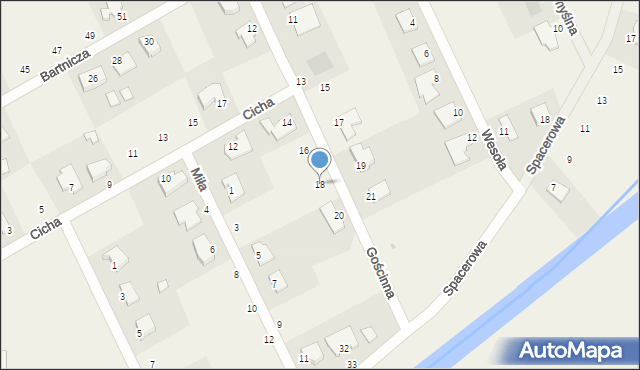 Łochowo, Gościnna, 18, mapa Łochowo