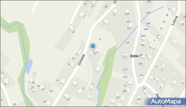 Łodygowice, Górska, 13, mapa Łodygowice