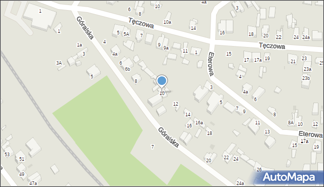 Łódź, Góralska, 10, mapa Łodzi