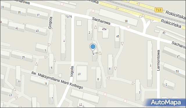 Łódź, Gogola Mikołaja, 4, mapa Łodzi