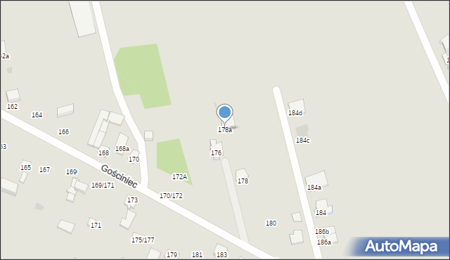 Łódź, Gościniec, 178a, mapa Łodzi