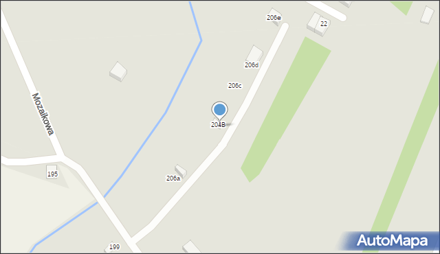 Łódź, Gościniec, 206b, mapa Łodzi