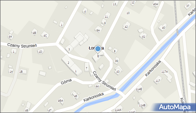 Łomnica, Górna, 6, mapa Łomnica