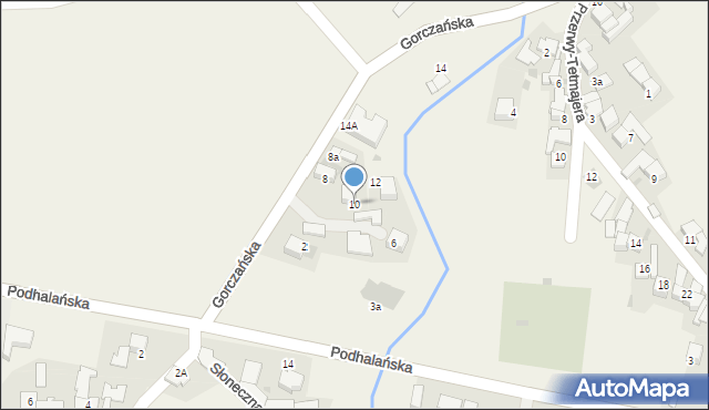 Łopuszna, Gorczańska, 10, mapa Łopuszna