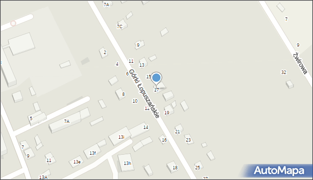 Łopuszno, Górki Łopuszańskie, 17, mapa Łopuszno