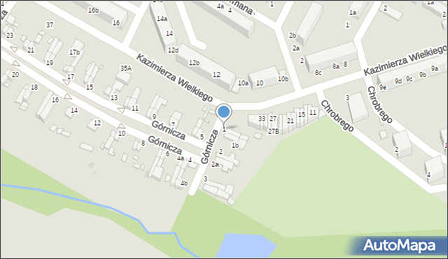 Lubań, Górnicza, 1, mapa Lubań