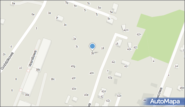 Lublin, Goździkowa, 3d, mapa Lublina