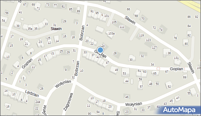 Lublin, Goplan, 43, mapa Lublina