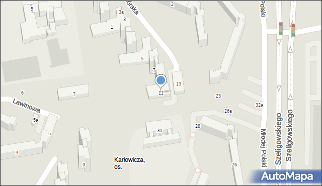 Lublin, Górska, 11, mapa Lublina