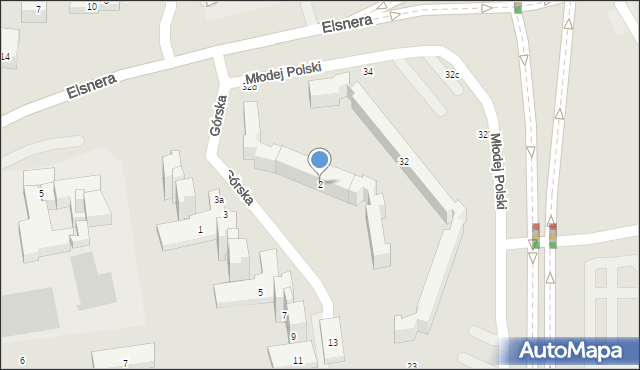 Lublin, Górska, 2, mapa Lublina