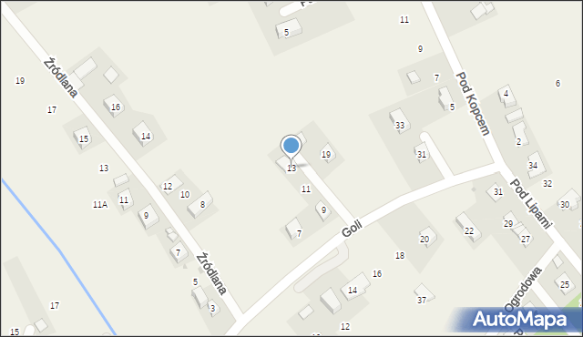 Łuczyce, Goli Ryszarda, 13, mapa Łuczyce