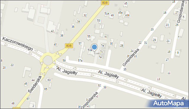 Łuków, Gospodarska, 36a, mapa Łuków