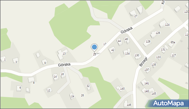 Lusina, Górska, 15, mapa Lusina