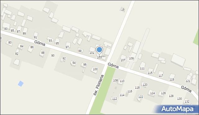 Mąchocice Kapitulne, Górna, 103, mapa Mąchocice Kapitulne