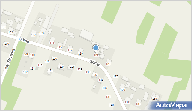 Mąchocice Kapitulne, Górna, 121, mapa Mąchocice Kapitulne
