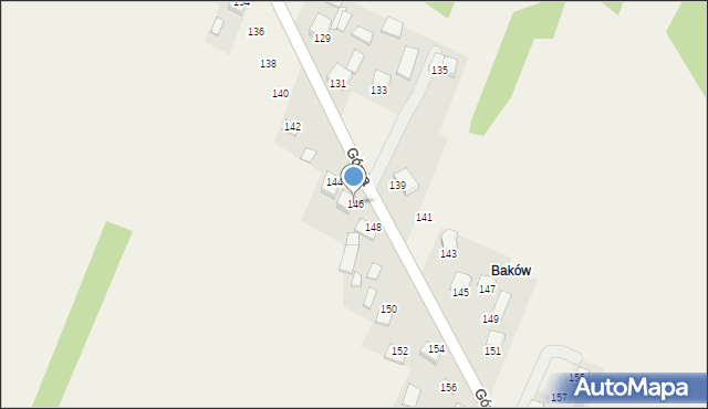 Mąchocice Kapitulne, Górna, 146, mapa Mąchocice Kapitulne