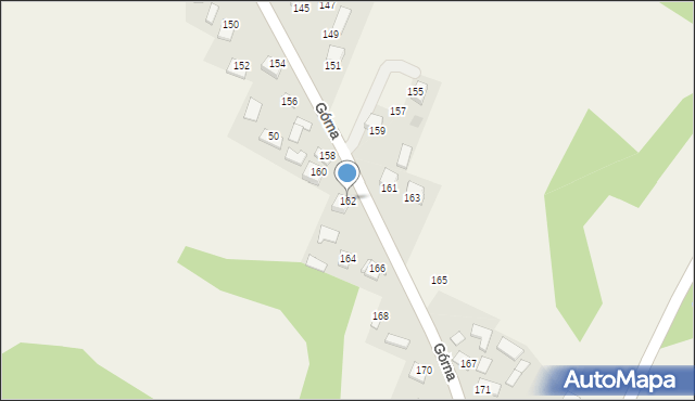 Mąchocice Kapitulne, Górna, 162, mapa Mąchocice Kapitulne