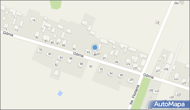 Mąchocice Kapitulne, Górna, 95, mapa Mąchocice Kapitulne