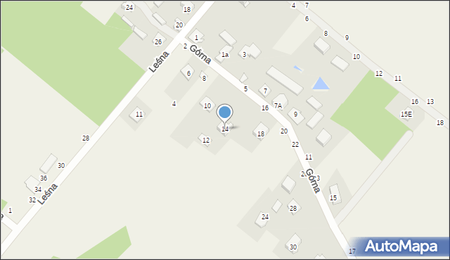 Maliszew, Górna, 14, mapa Maliszew