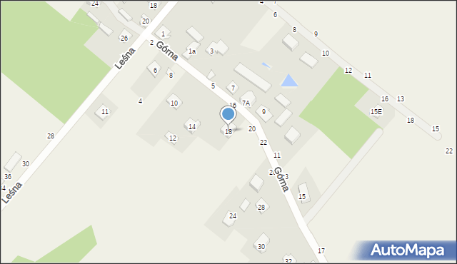 Maliszew, Górna, 18, mapa Maliszew