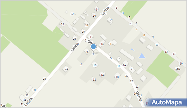 Maliszew, Górna, 8, mapa Maliszew