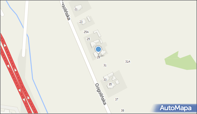 Malnia, Gogolińska, 29, mapa Malnia