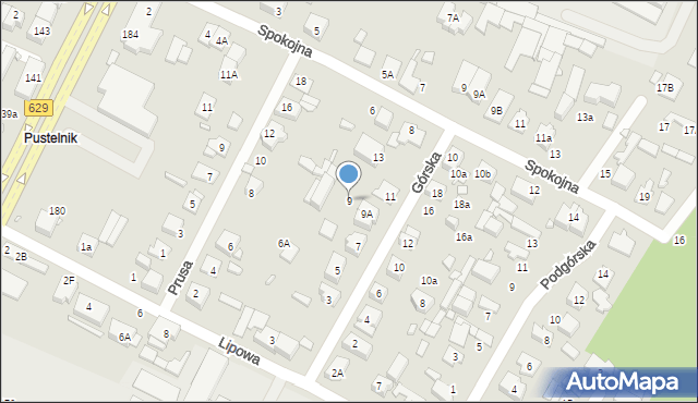 Marki, Górska, 9, mapa Marki