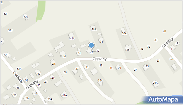 Marklowice, Goplany, 42, mapa Marklowice