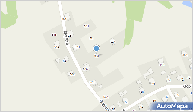 Marklowice, Goplany, 52J, mapa Marklowice
