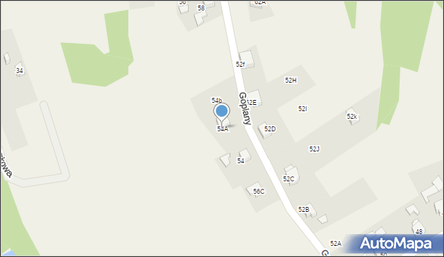 Marklowice, Goplany, 54A, mapa Marklowice