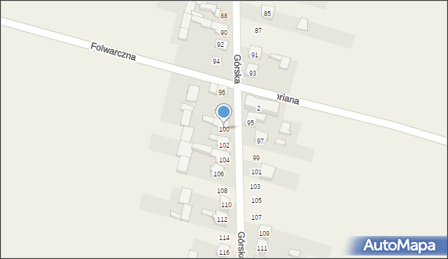 Markowice, Górska, 100, mapa Markowice