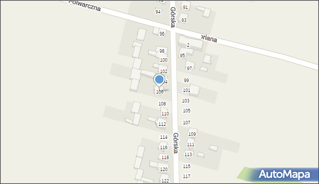 Markowice, Górska, 106, mapa Markowice