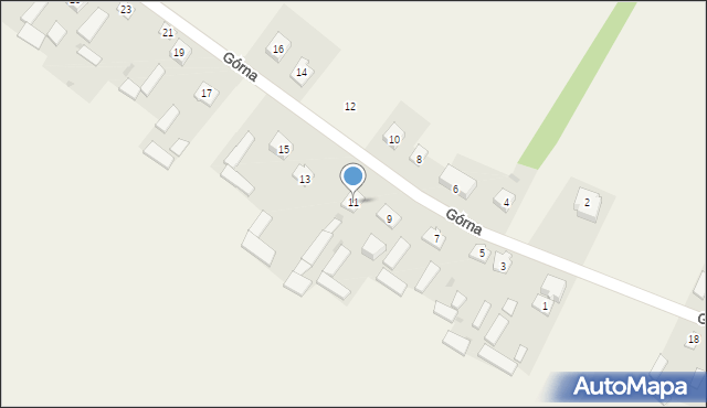 Miastków Kościelny, Górna, 11, mapa Miastków Kościelny