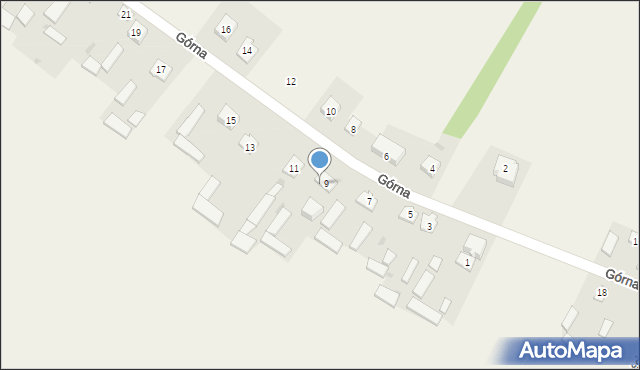 Miastków Kościelny, Górna, 9a, mapa Miastków Kościelny