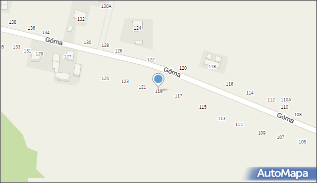 Michałowice, Górna, 119, mapa Michałowice