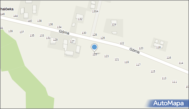 Michałowice, Górna, 125, mapa Michałowice