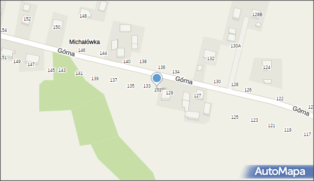 Michałowice, Górna, 131, mapa Michałowice
