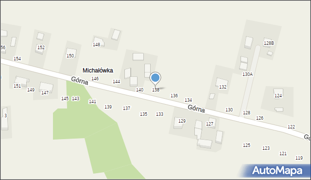 Michałowice, Górna, 138, mapa Michałowice