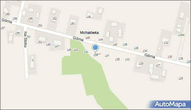 Michałowice, Górna, 139, mapa Michałowice