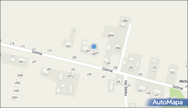 Michałowice, Górna, 162, mapa Michałowice