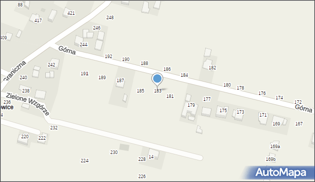 Michałowice, Górna, 183, mapa Michałowice