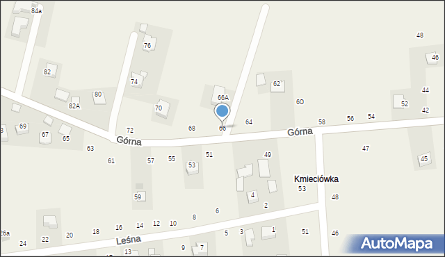 Michałowice, Górna, 66, mapa Michałowice