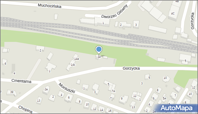 Międzychód, Gorzycka, 14, mapa Międzychód