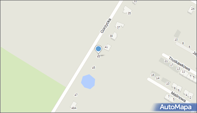 Międzychód, Gorzycka, 43, mapa Międzychód