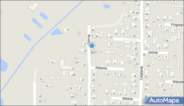 Międzyrzec Podlaski, Górna, 28, mapa Międzyrzec Podlaski