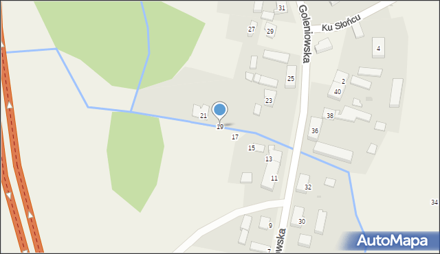 Miękowo, Goleniowska, 19, mapa Miękowo