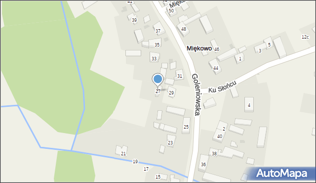 Miękowo, Goleniowska, 27, mapa Miękowo